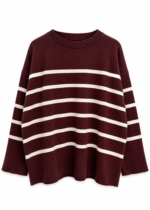 Maxisweater tajos rayas