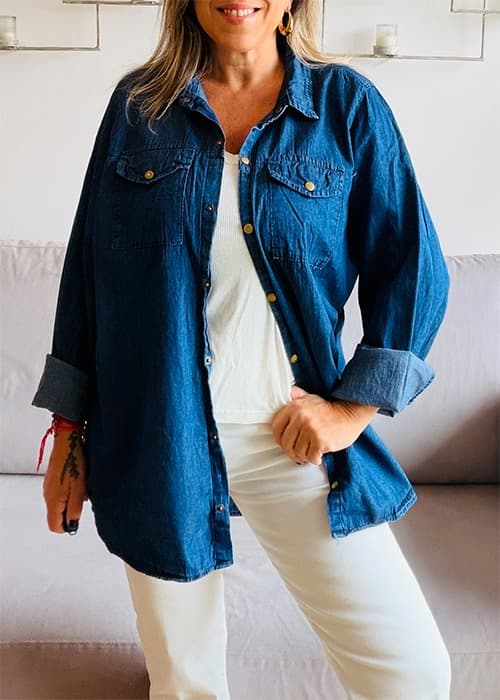 Maxicamisa Denim
