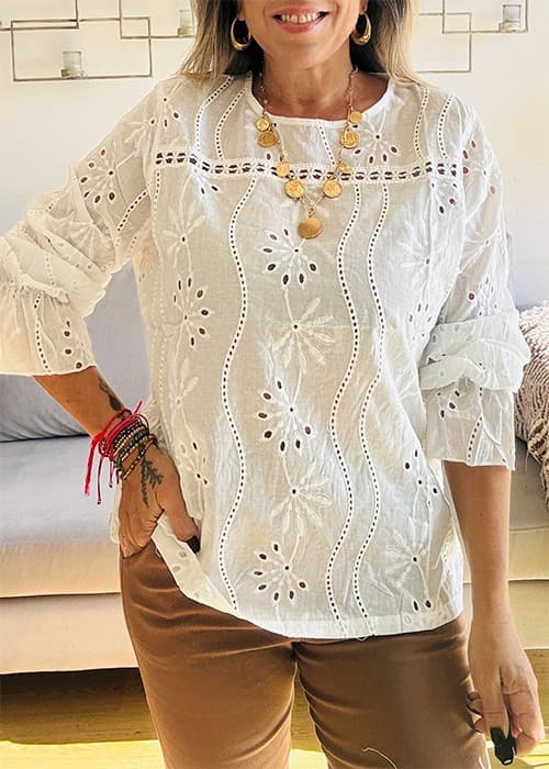 Blusa Broderie