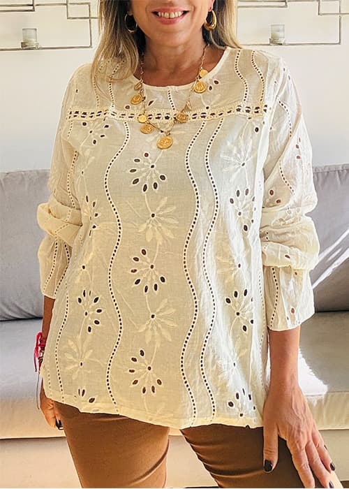 Blusa Broderie