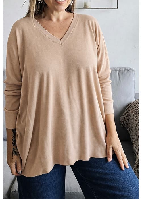 Sweater Hilado viscosa cuello V