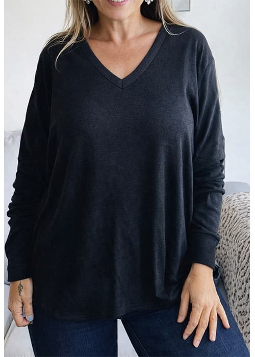 Sweater Hilado viscosa cuello V
