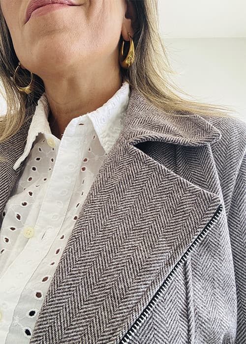 Chaqueta paño espiga