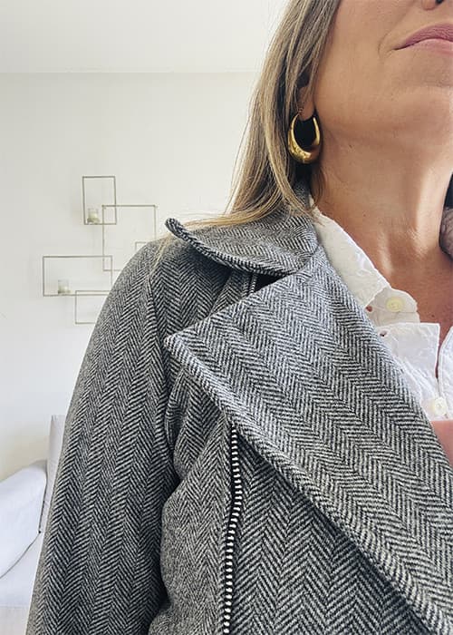 Chaqueta paño espiga